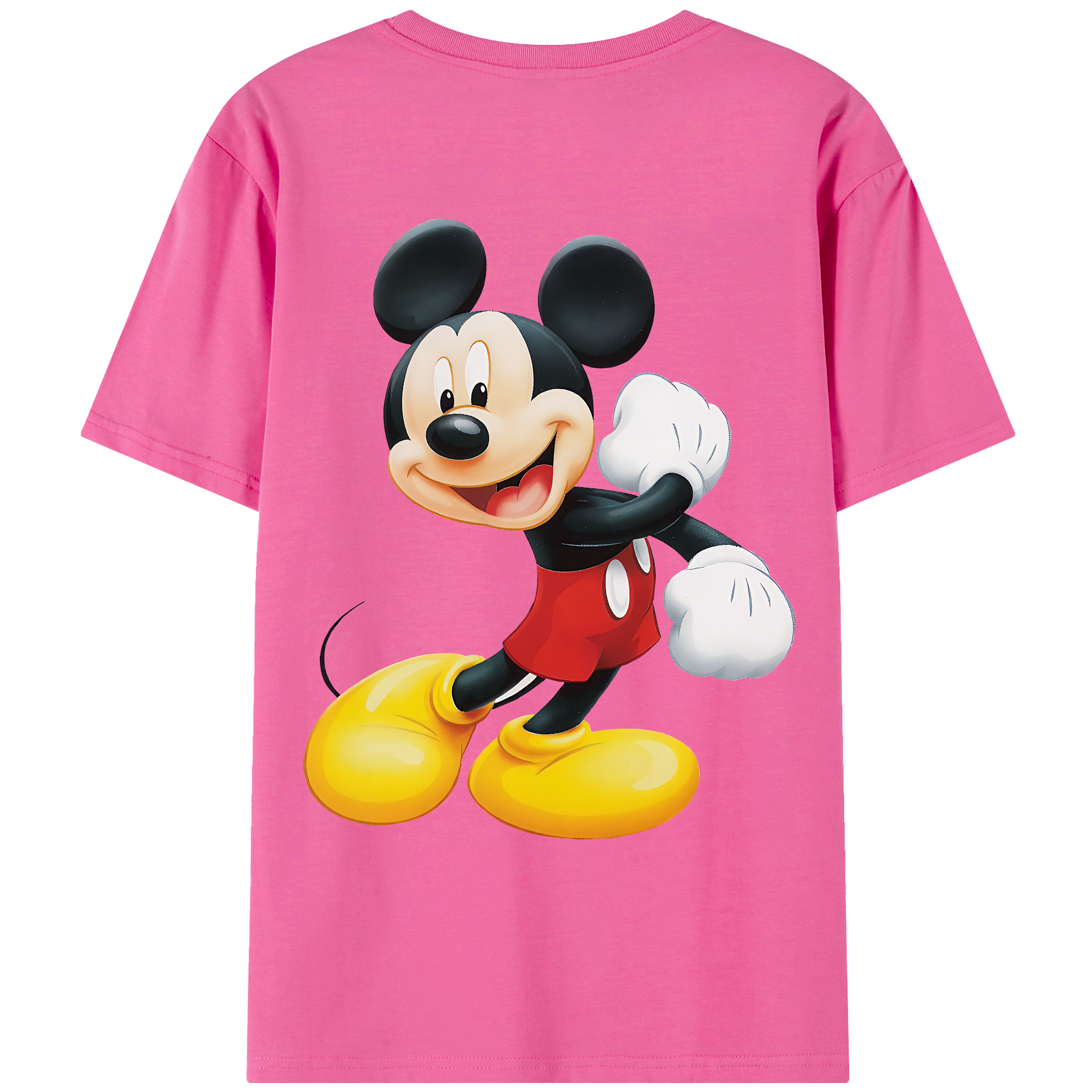 （画像用） ミッキーマウス Mickey Mouse レディース半袖Tシャツ(バックプリント)
